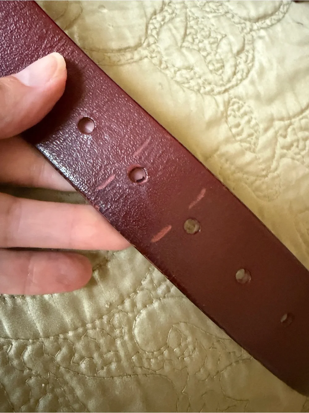 Men’s Hand Painted Eagle Leather Belt Strap Size 34